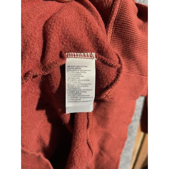 The North Face Hoodie Sweatshirt Mens Medium Red Bear Graphic Pullover Fleece - Picture 8 of 10